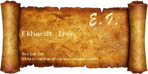 Ekhardt Irén névjegykártya